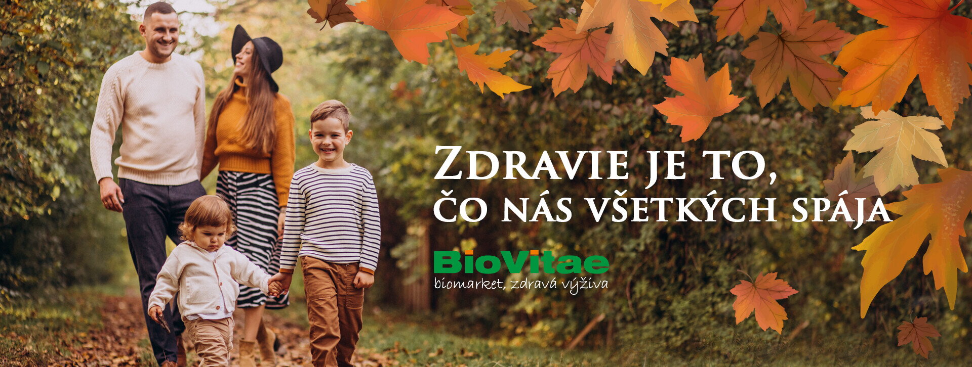 Jesenný rodinný banner BioVitae