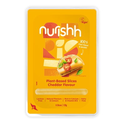 Vegan Syr Cheddar Plátky Nurishh 120 g 