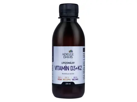 Lipozomálny Vitamin D 3 K 2 Adelle Davis 200 ml