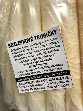 Trubičky Bezlepkové Oblatkáreň 10 ks