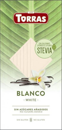 Čoko Biela Stevia Bezlepku Torras 100 g