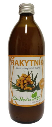 Šťava Rakytník 100%  EkoMedica 500 ml