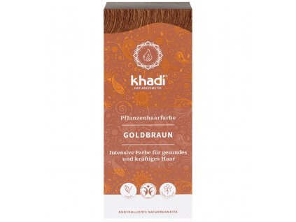 Farba Vlasy Zlatá Hnedá Vegan Khadi 100 g