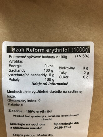 Erythritol Szafi 500 g
