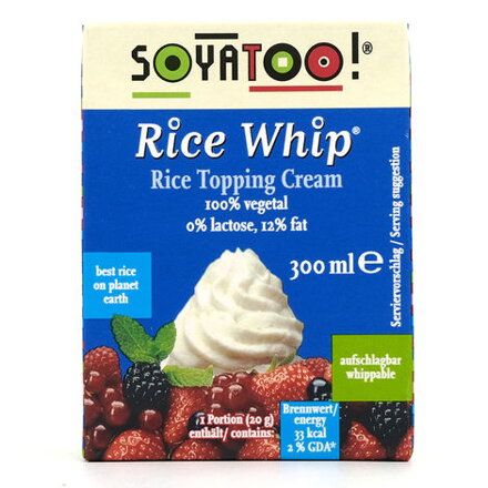 Smotana Ryžová Šľahanie Vegan Soyato 300 ml