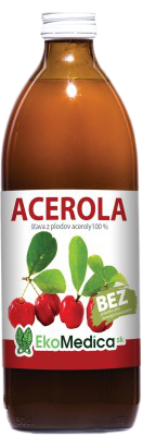 Šťava Acerola 100 %  EkoMedica 500ml 