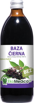 Šťava Čierna Baza 100 % EkoMedica 500 ml
