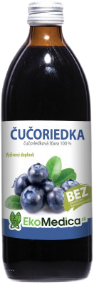 Šťava Čučoriedka 100% EkoMedica 500 ml 