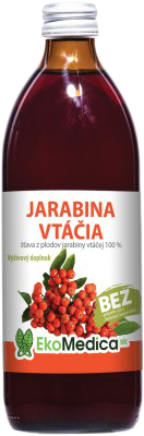 Šťava Jarabina Vtáčia 100 % EkoMedica 500 ml