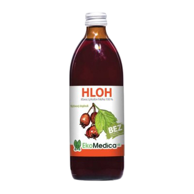 Šťava Hloh 100% EkoMedica 500 ml