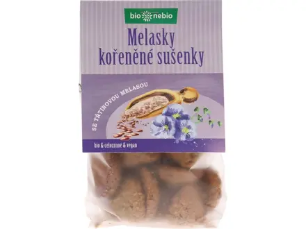 Sušienky Melasky Korenené Vegan Bionebio 130 g 