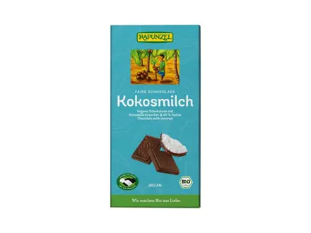 Čokoláda Kokos Mlieko Vegan Rapunzel 80 g