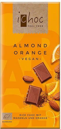 Čokoláda Mandle Pomaranč Vegan iChocVivani  80 g