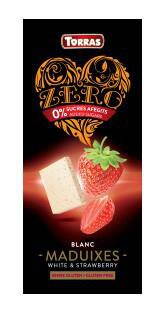 Čoko Biela Jahoda Zero Torras 125 g