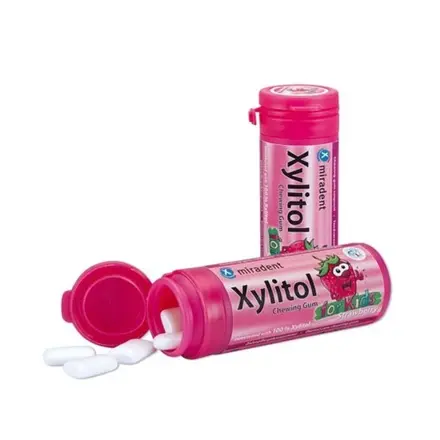 Žuvačky Xylitol Kids Jahoda Miradent 30 ks
