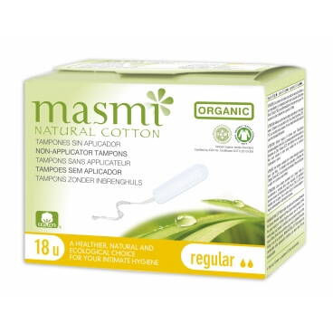 Tampóny Regular Organic Masmi 18 ks