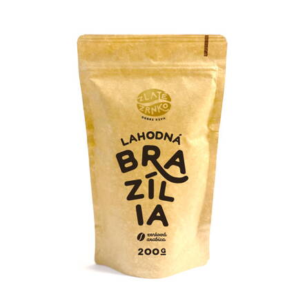 Káva Brazília Zrnková Zlaté Zrnko 200 g