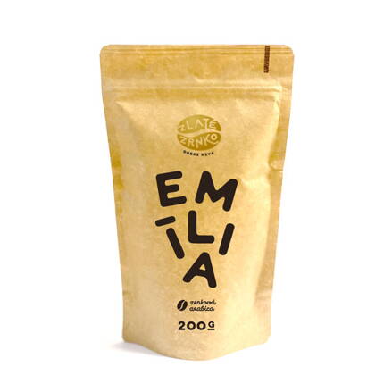 Káva Emilia Espresso Zrnková Zlaté Zrnko 200 g 