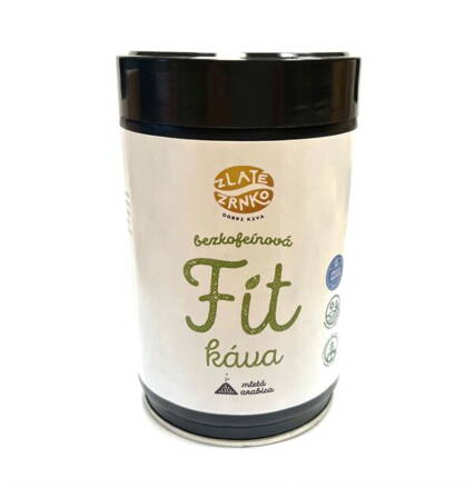 Káva Fit Bezkofein Mletá Plech Zlaté Zrnko 250 g