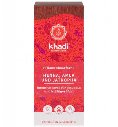 Farba Vlasy Henna Amla Jatropha Vegan Khadi 100 g