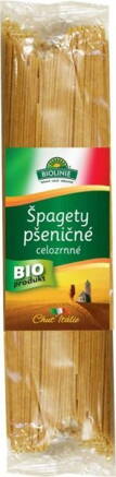 Cestoviny Špagety Celozrné Pšeničné Biolinie 500 g