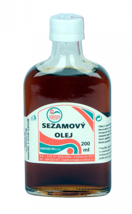 Olej Sézam Pražený Sunfood 200 ml