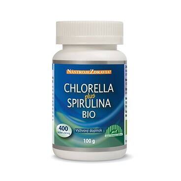 Chlorella Plus Spirulina Bio Nástroje 400 tbl