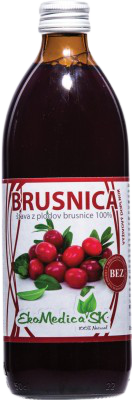 Šťava Brusnica 100 % EkoMedica 1000 ml 