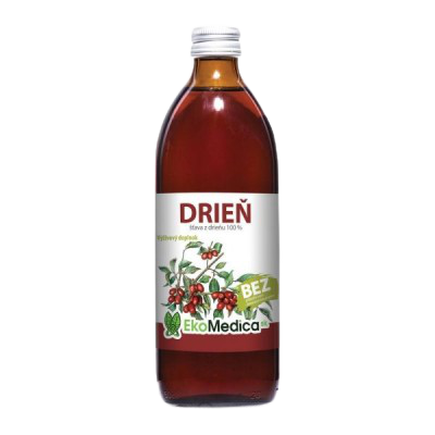 Šťava Drieň 100% EkoMedica 500 ml